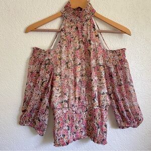 1. State Cold Shoulder Floral Blouse
